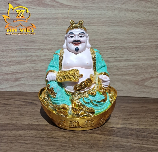 Tượng Thần Tài-Thổ Địa Ánh Kim cao 20cm [Hợp Mệnh THỦY - MỘC] - Nhựa Poly - TTTD2423