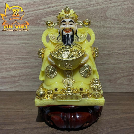 Tượng Thần Tài Phát - Tượng Thần Tiền Phú Quý [Hợp Mệnh THỔ] - Cao 20cm