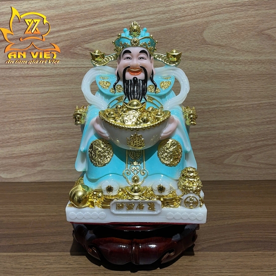 Tượng Thần Tài Phát - Tượng Thần Tiền Phú Quý [Hợp Mệnh Thủy] - Cao 20cm